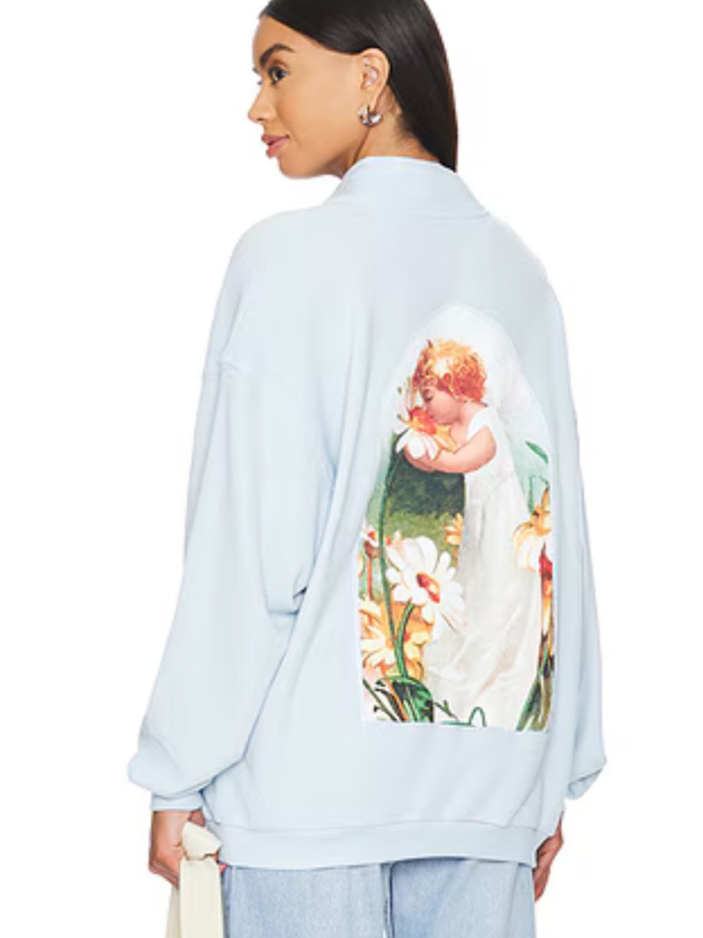 Boys Lie Take Time Henley Crewneck Light Blue Size L/XL